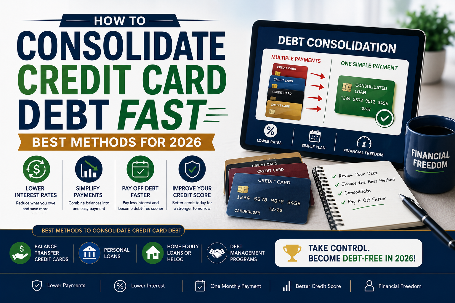 How to Consolidate Credit Card Debt Fast (Best Methods for 2026)